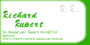 richard rupert business card